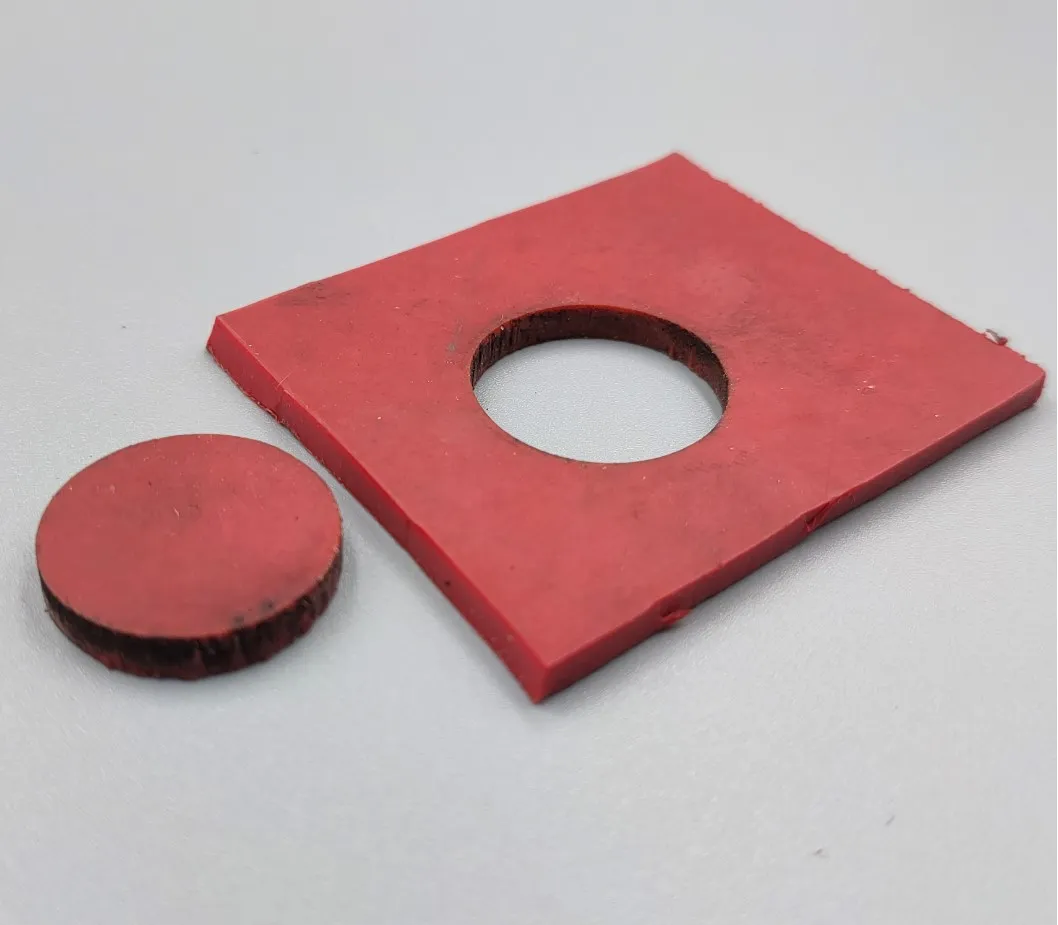 Red Rubber Laser Cutting