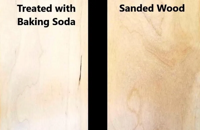 Baking Soda Treated Wood Engraving