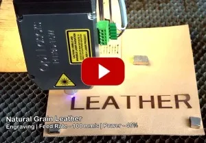 Tests of PLH3D-15W - Engraving Natural Grain Leather