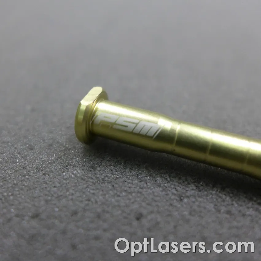 Laser Engraving Gold Painted Metal Sleeve