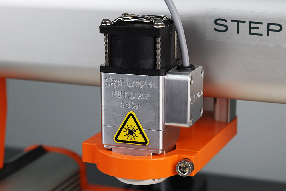 Engraving Laser Head Mounted to Stepcraft
