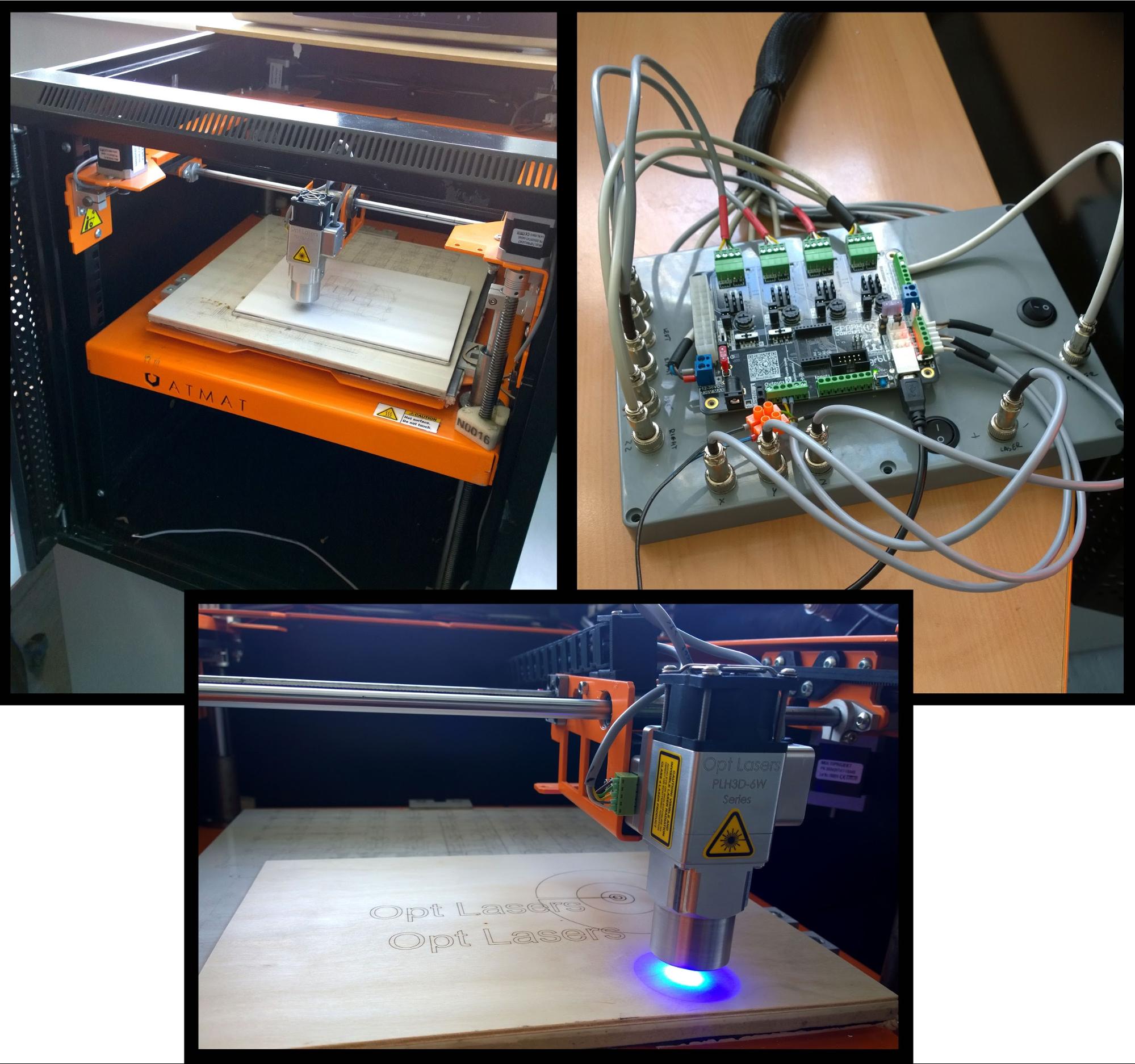 Laser Setup in 3D Printer with CNC xPRO V4 Controller